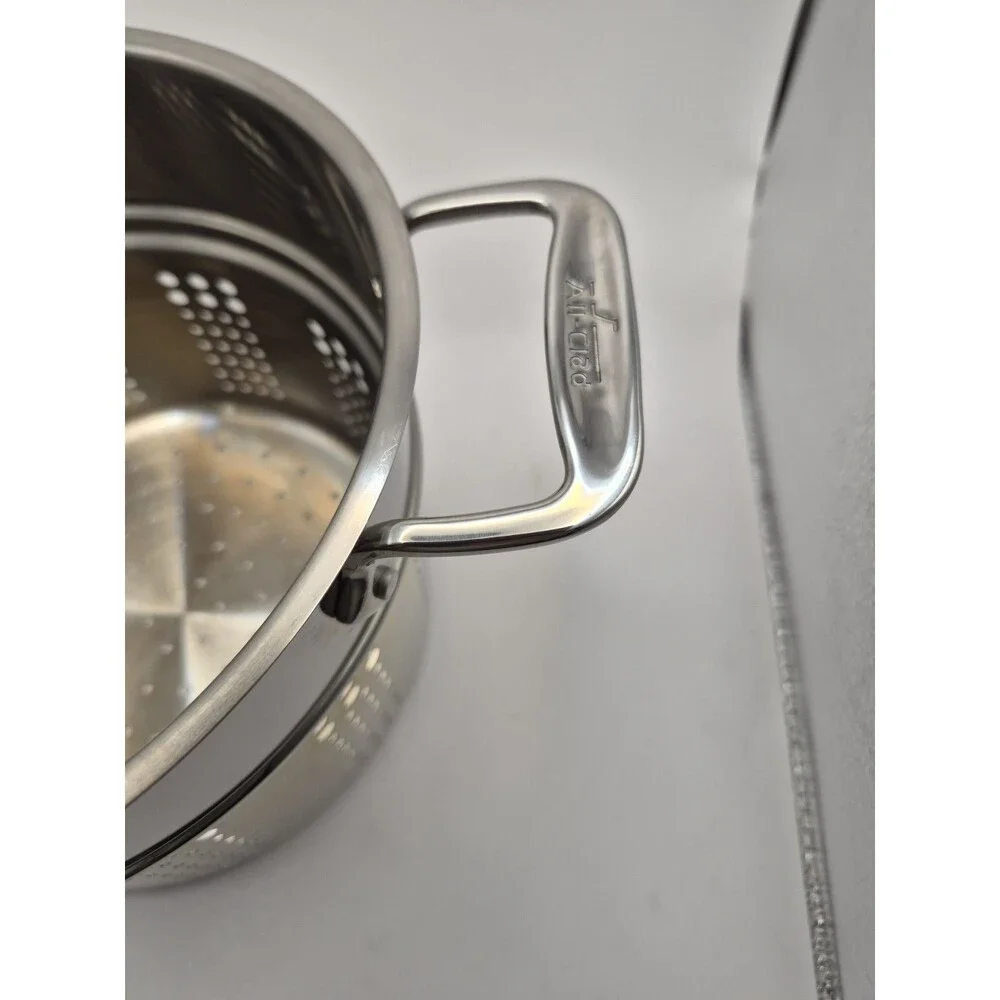 All-Clad Stainless Steel Pasta Strainer Colander Pot Insert 7